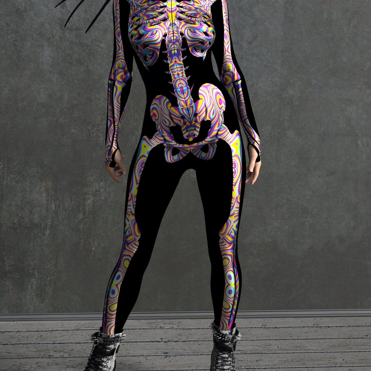 Candy Liquid Skeleton Costume 3