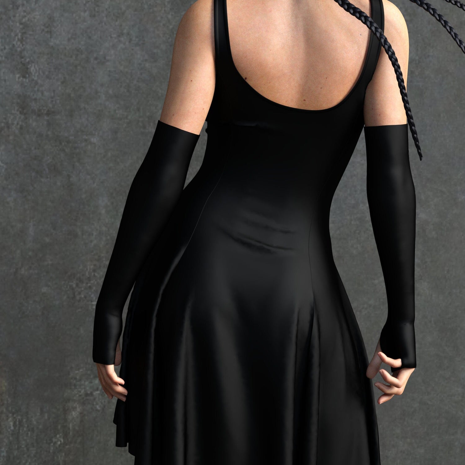 Just Black Witch Strap Dress 4