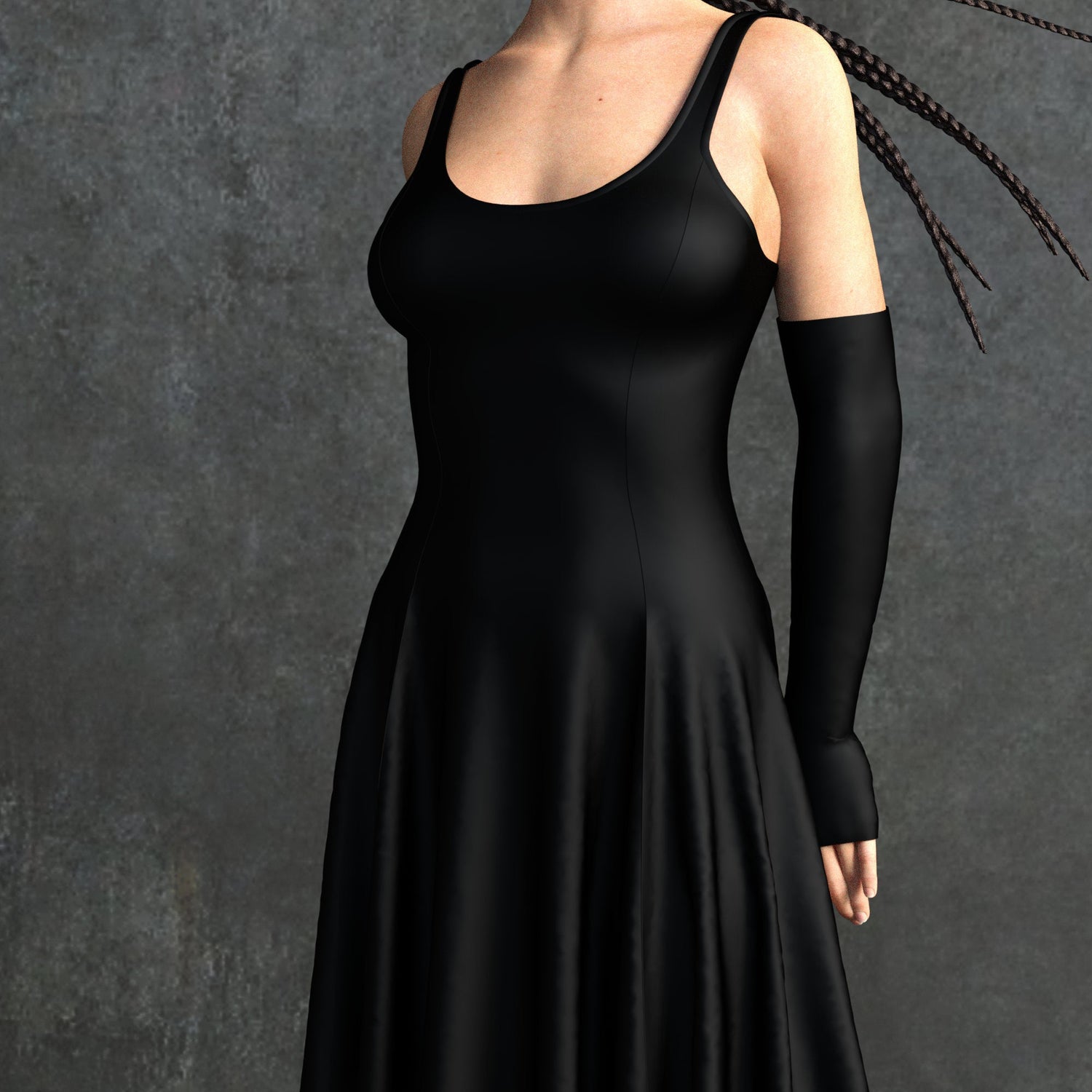 Just Black Witch Strap Dress Black