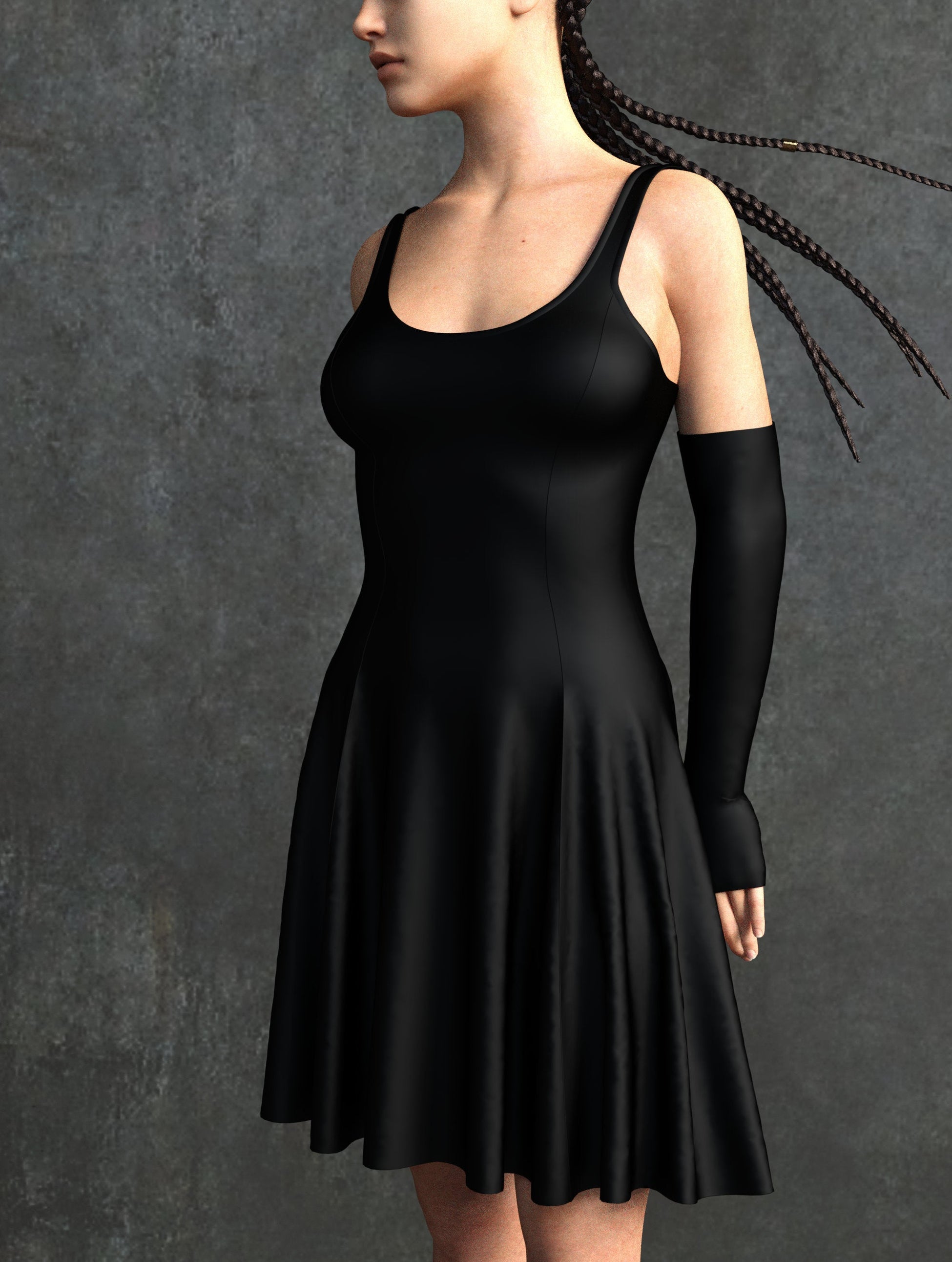 Just Black Witch Strap Dress 2