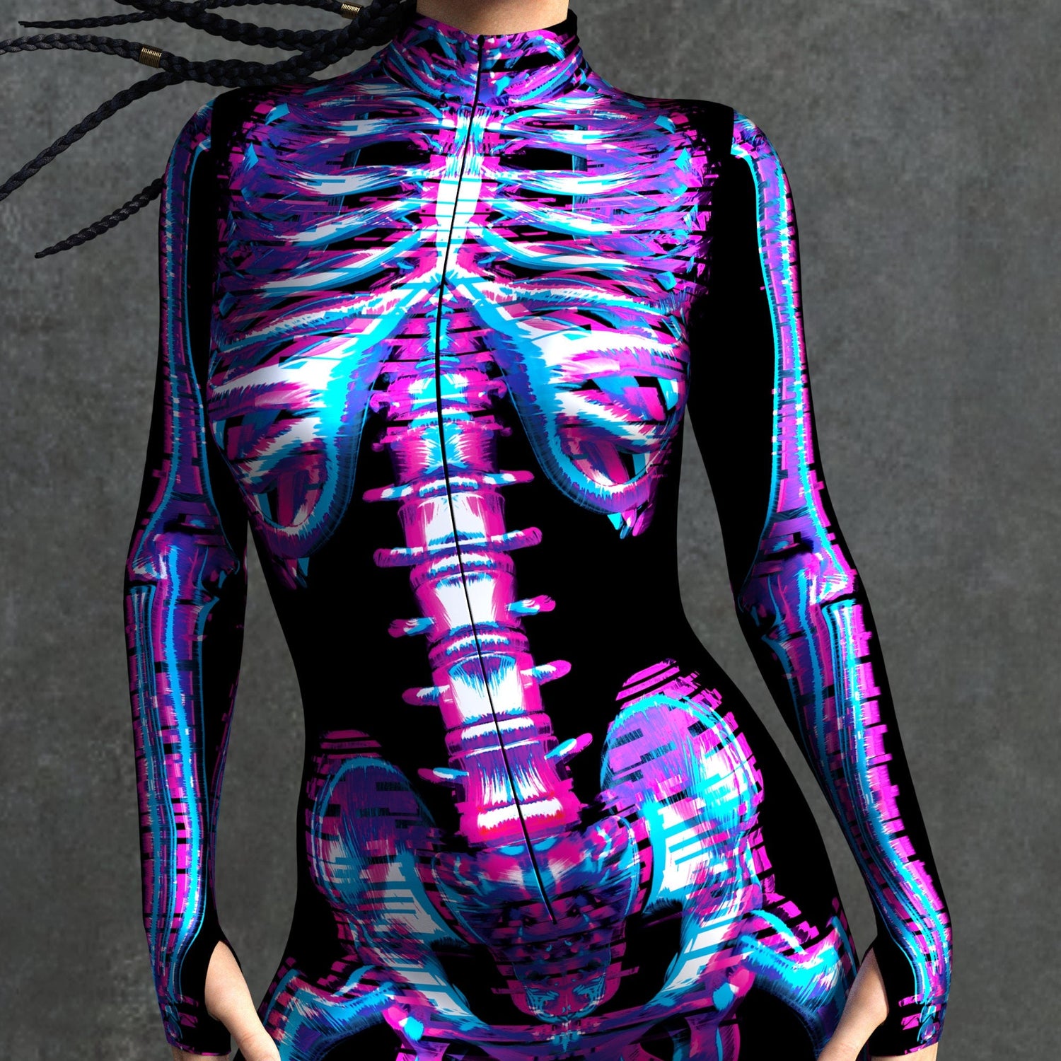 Glitch Skeleton Costume