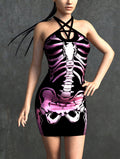 Pink Skeleton Pentagram Dress