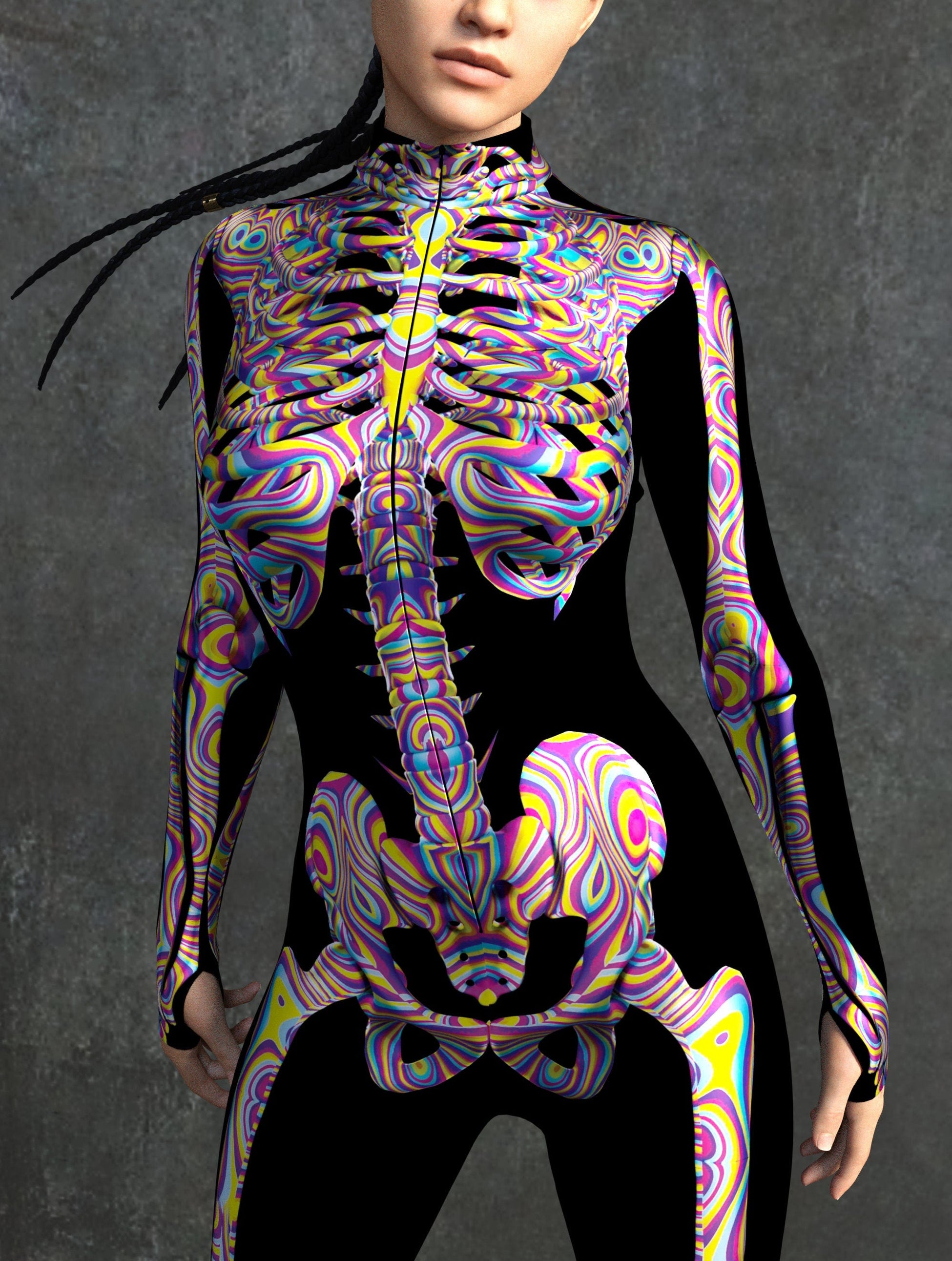Candy Liquid Skeleton Costume 1