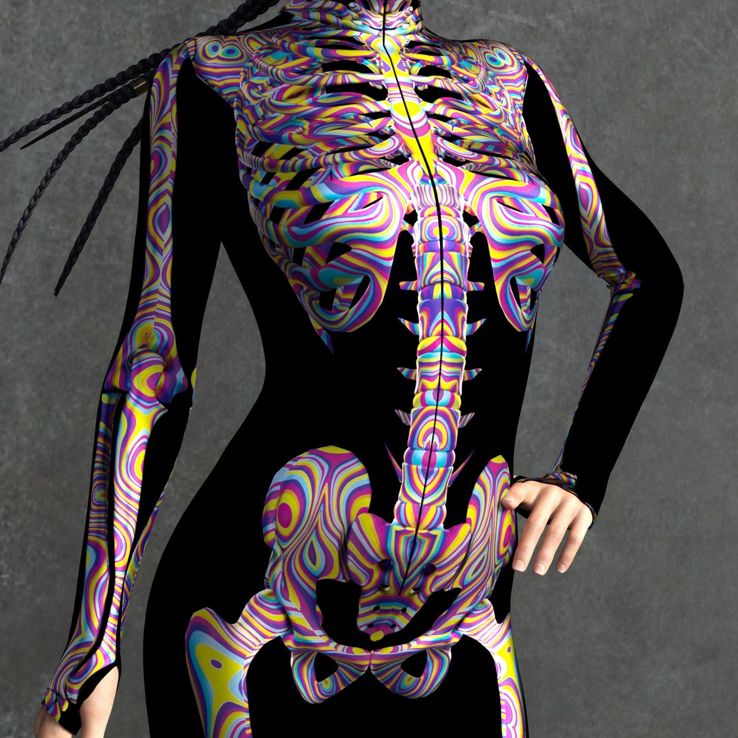 Candy Liquid Skeleton Costume 4