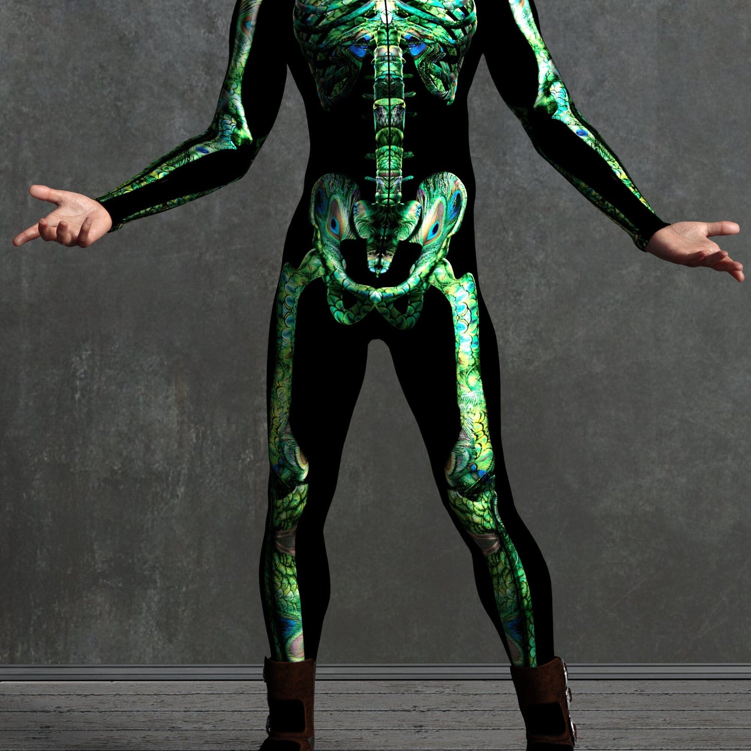 Peekok Skeleton Male Costume 3