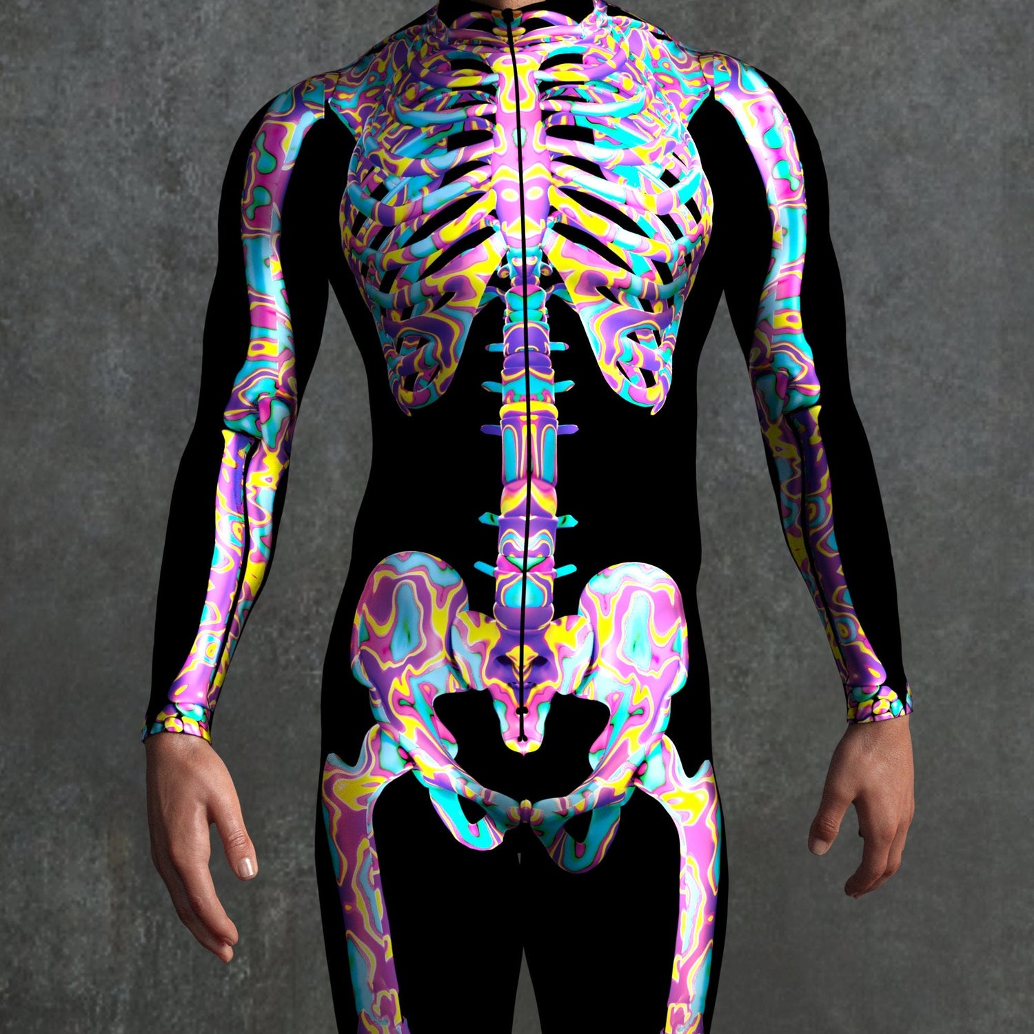 Psy Candy Skeleton Male Costume