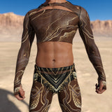 Extasis Mesh Male Cutout Top