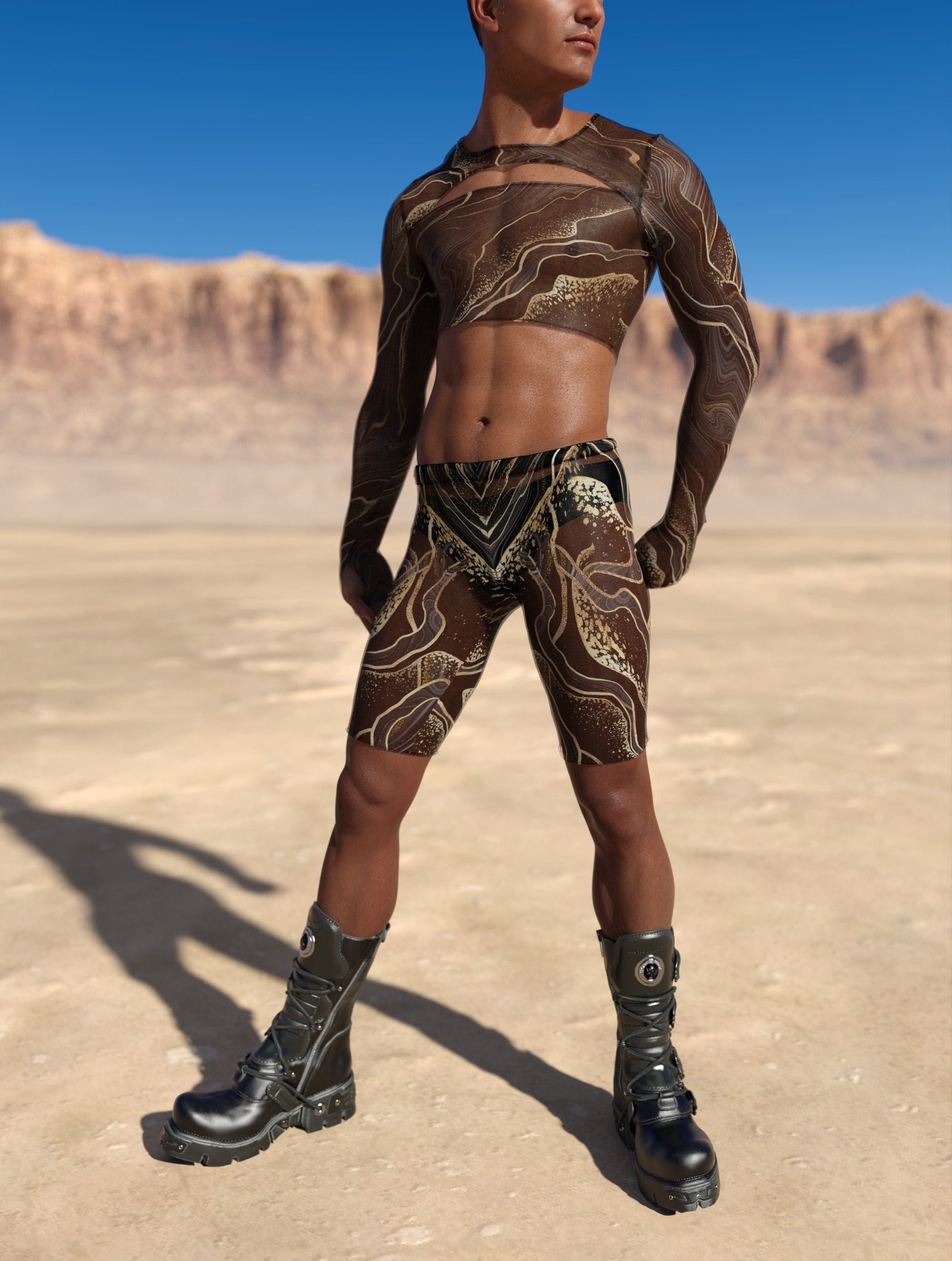 Extasis Mesh Male Cutout Top 2