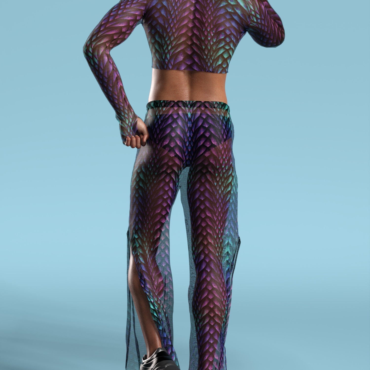 Gorgona Mesh Male Split Pants Mesh