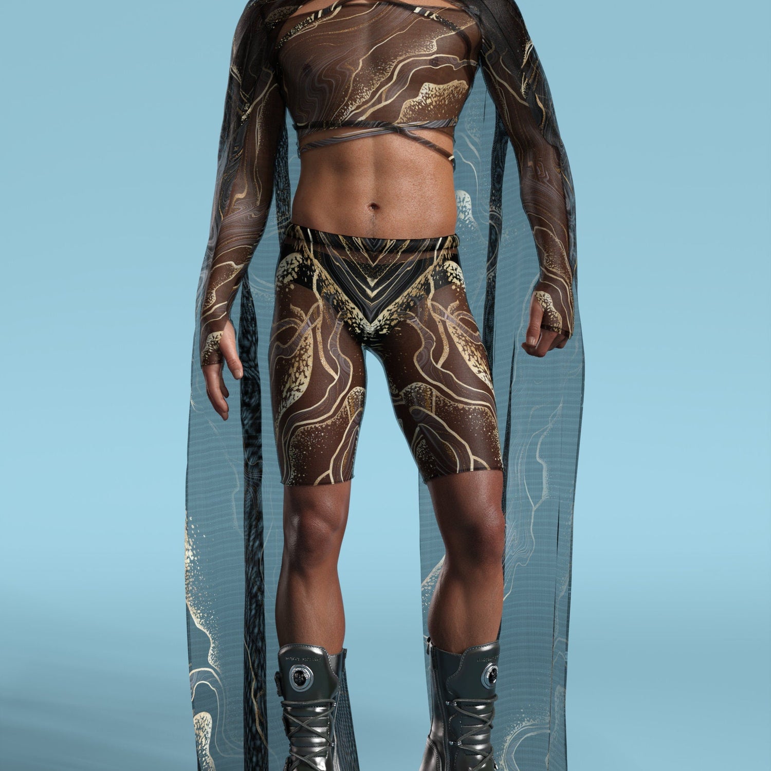 Extasis Mesh Male Cutout Top 6