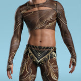 Extasis Mesh Male Cutout Top