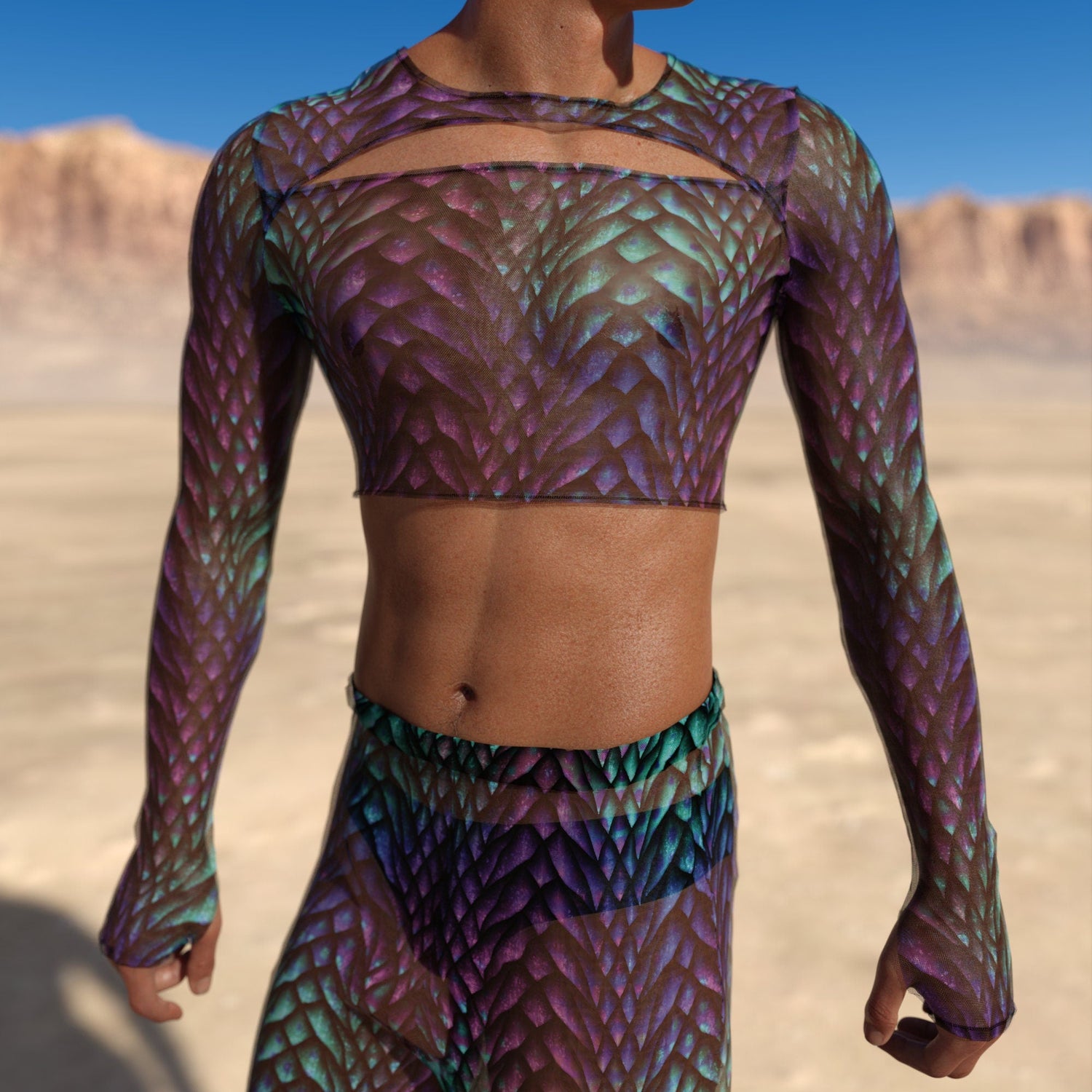 Gorgona Mesh Male Split Pants