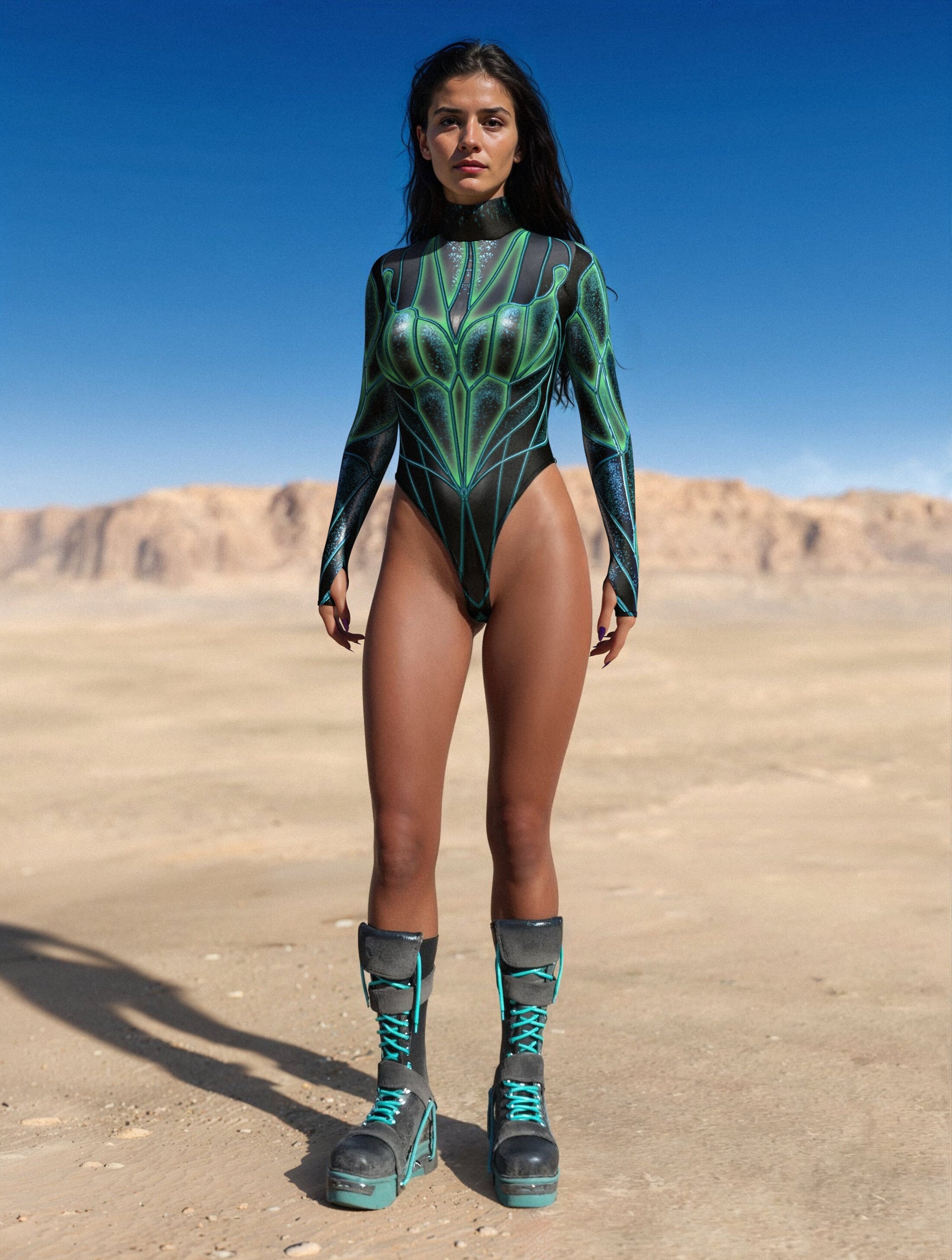 Soaring Alchemy Green Back Zip Leotard 2