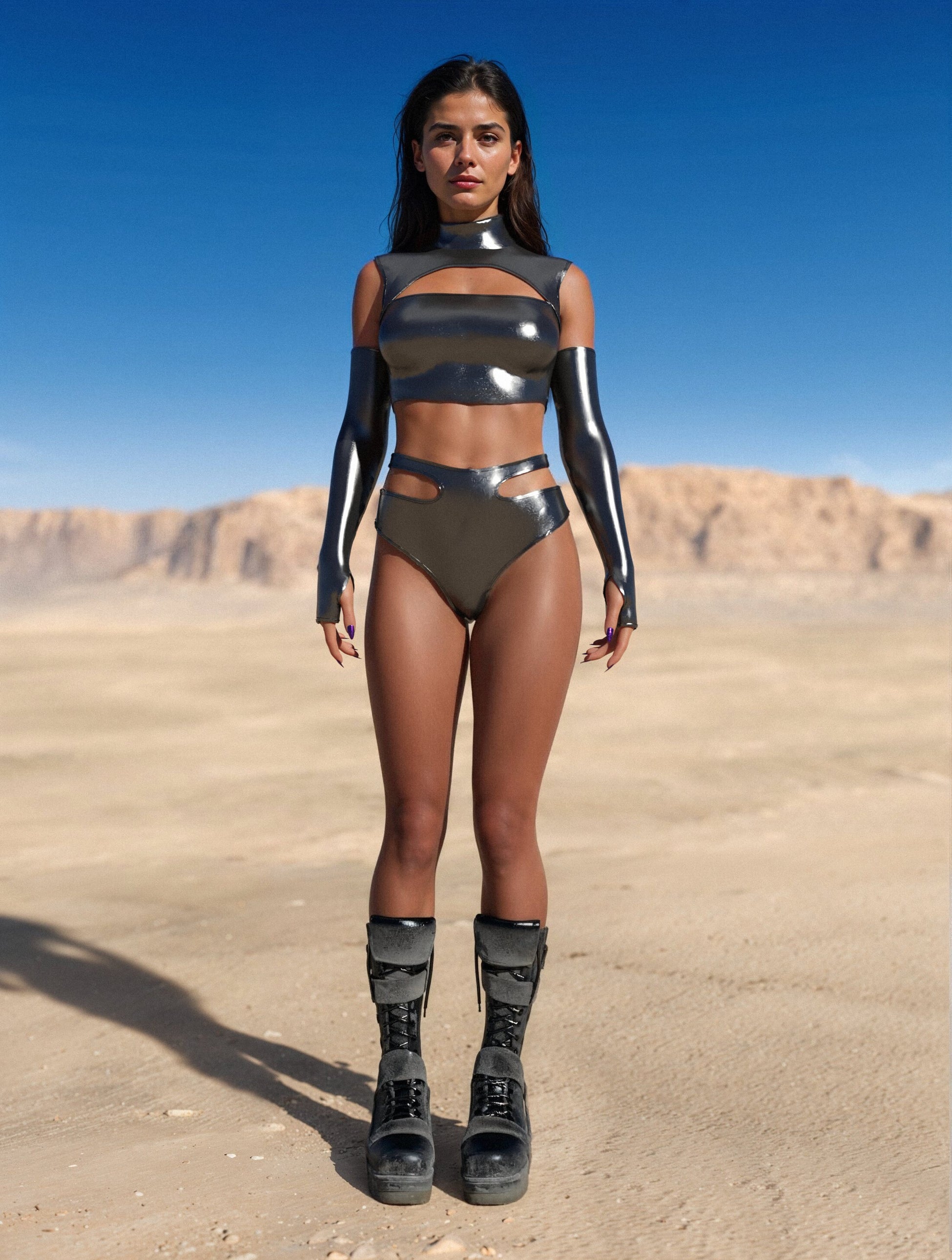 Silver Dusk Cutout Rave Shorts 1