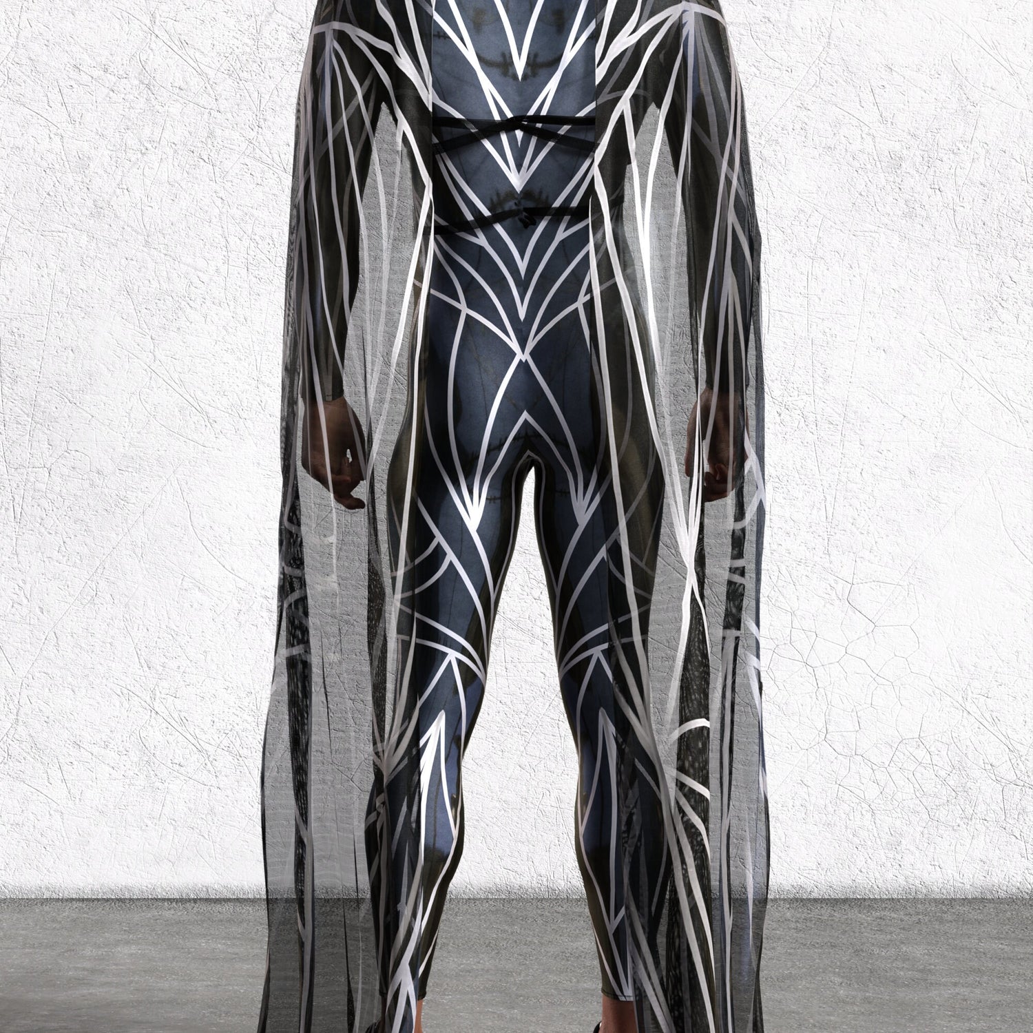 Men Solidus Male Mesh Wings