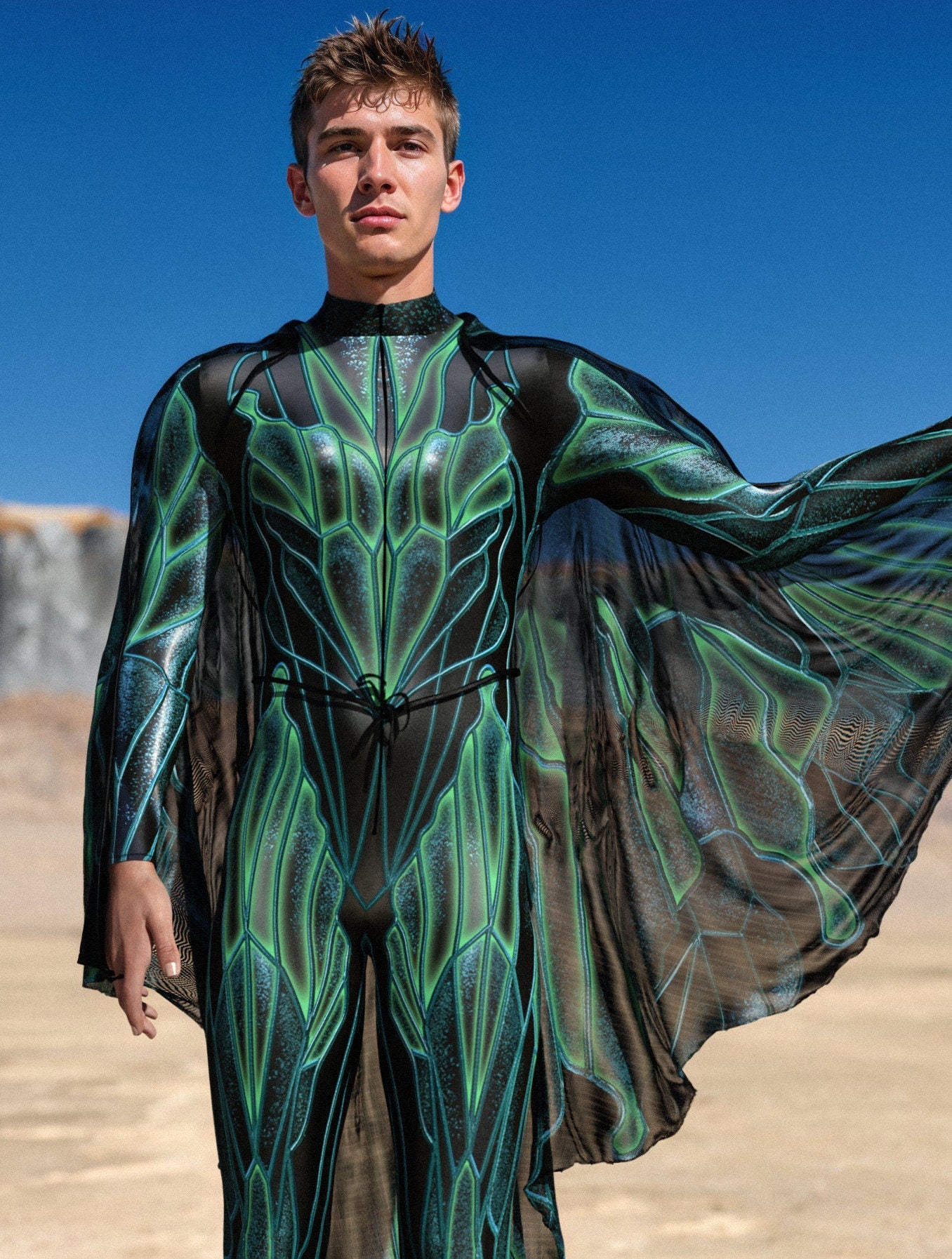 Soaring Alchemy Green Male Mesh Wings 1
