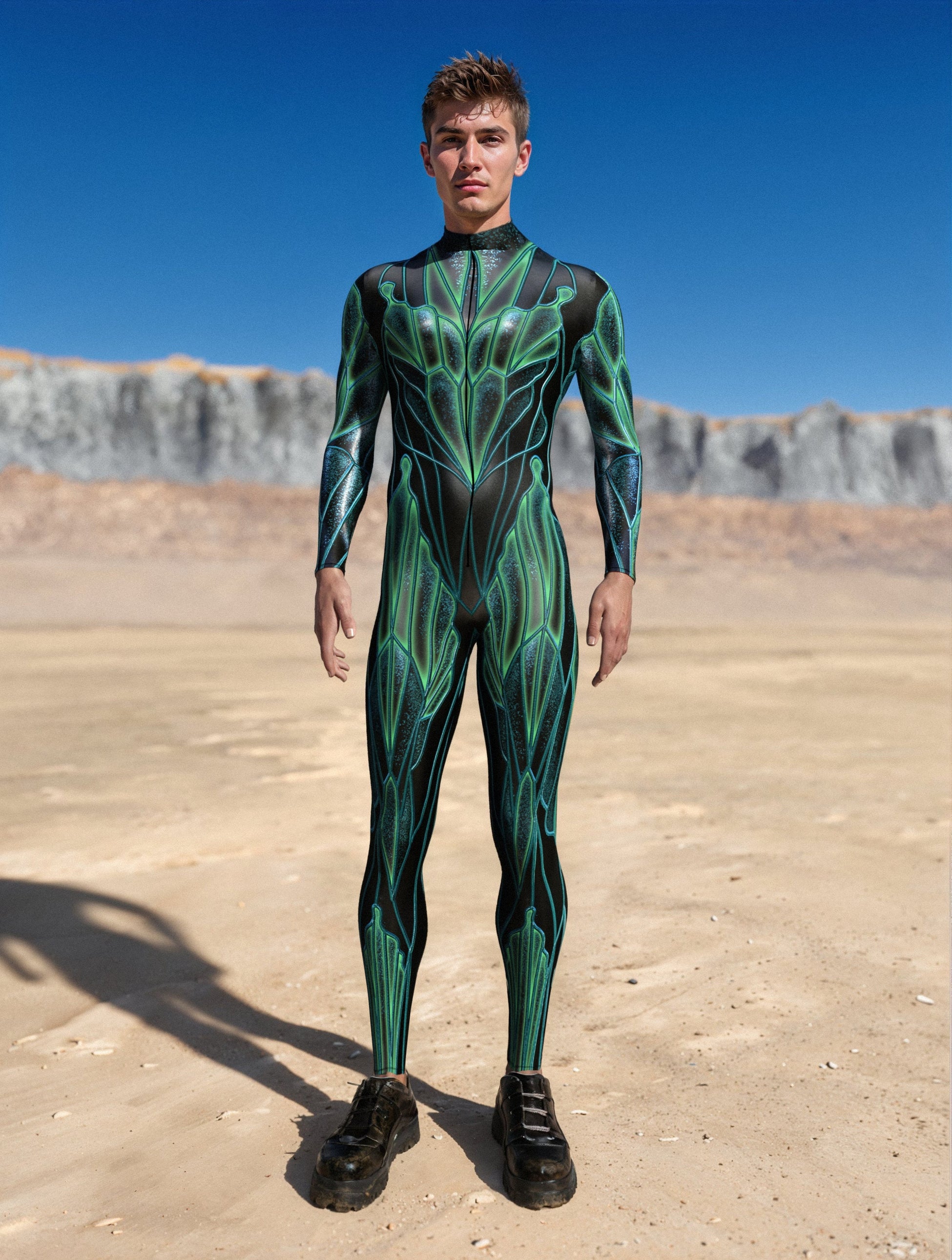 Soaring Alchemy Green Male Mesh Wings 2