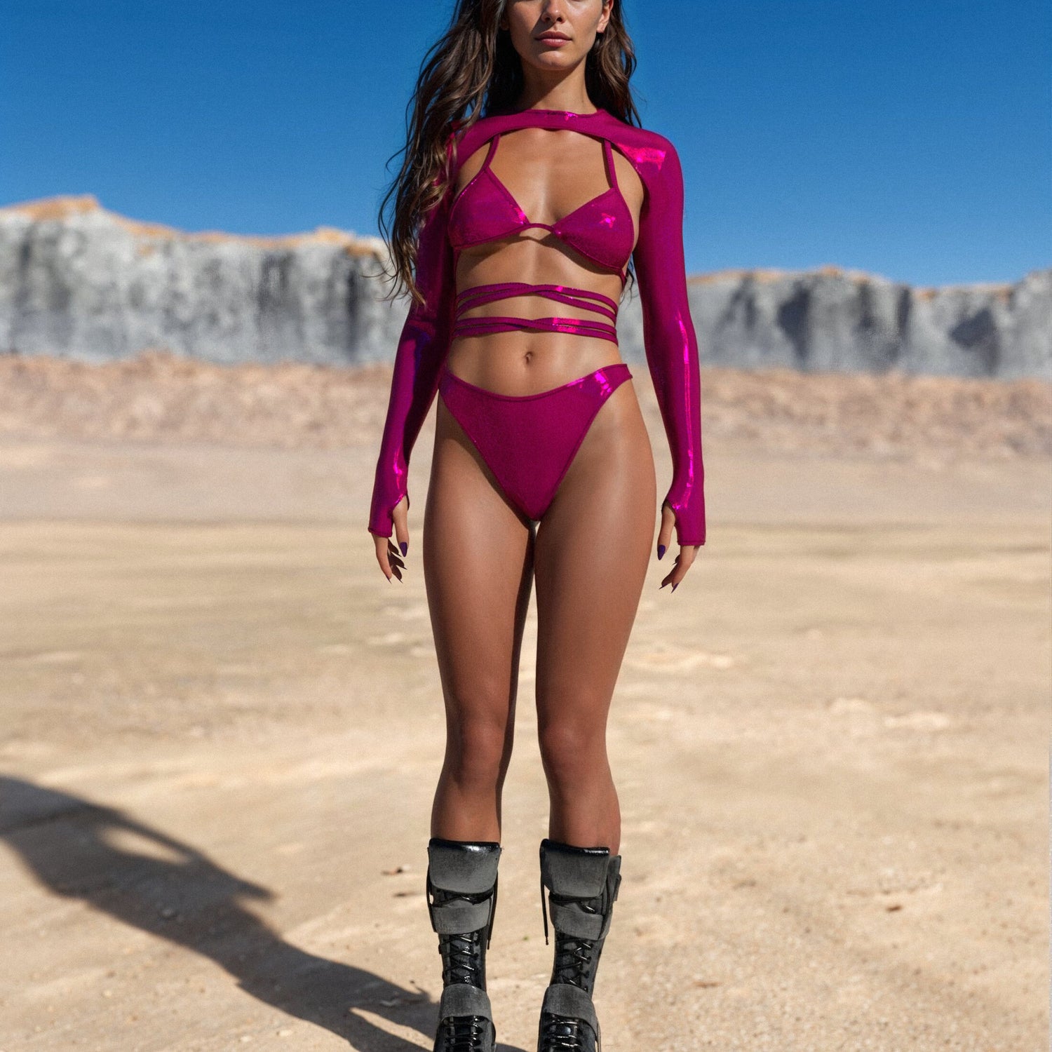 Luxe Rose Duster Set Pink