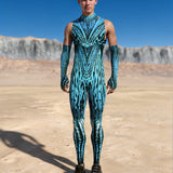 Blue Hypnotic Male Sleeveless Costume