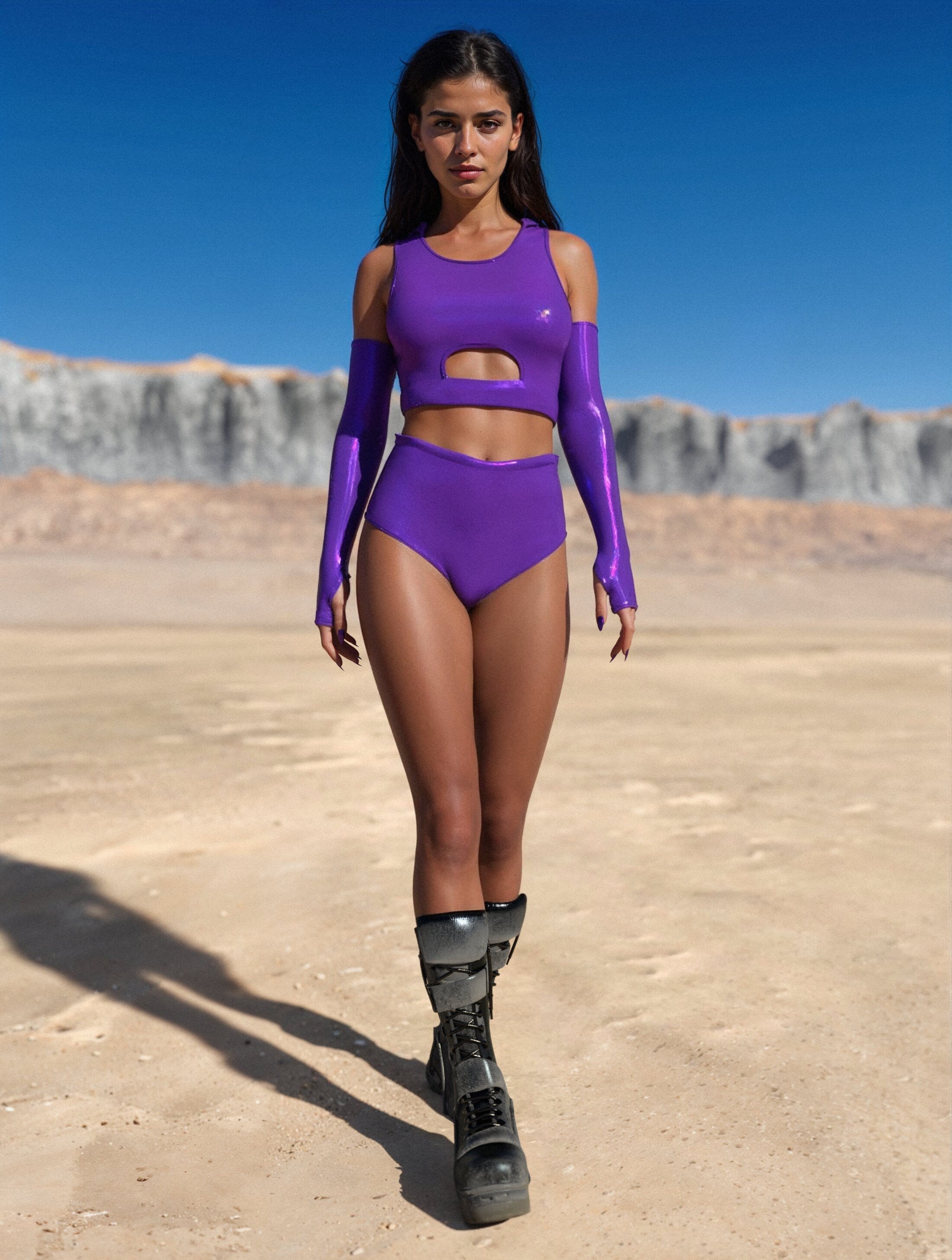 Luxe Violet Hooded Belt Set Festival