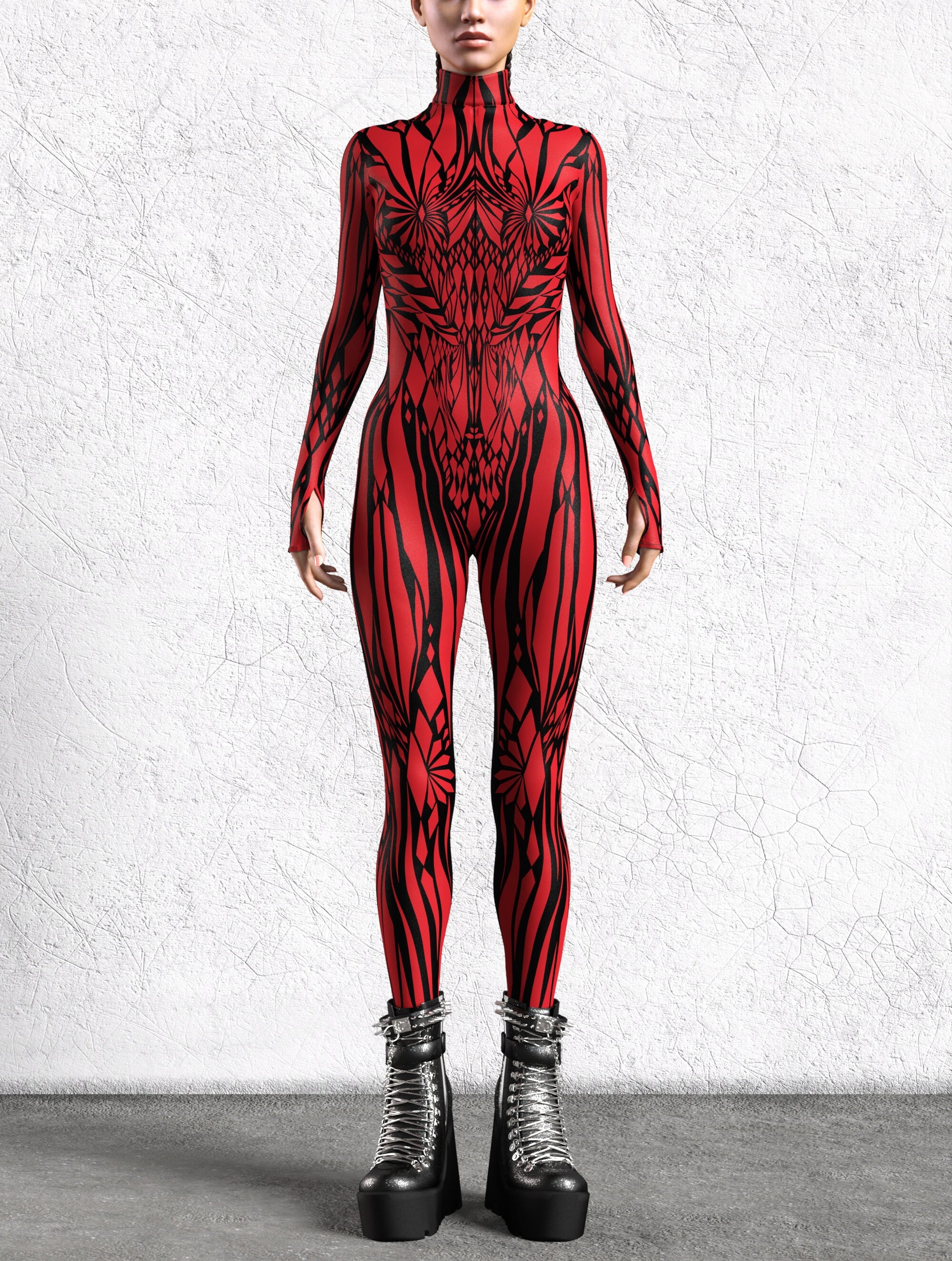 Ziona Red Costume Lycra