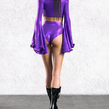 Luxe Violet Off Shoulder Set