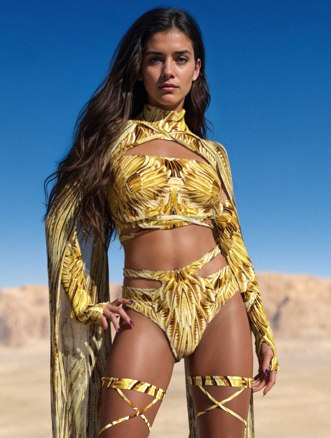 Gilded Paradise Mesh Wings