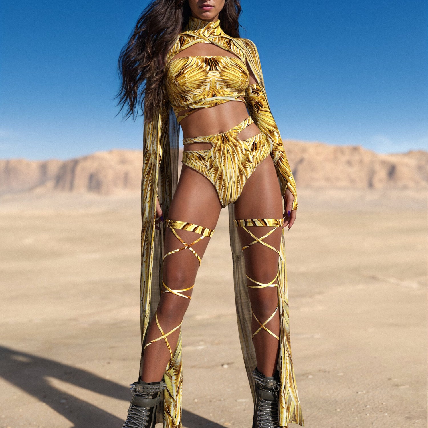 Gilded Paradise Mesh Wings 2