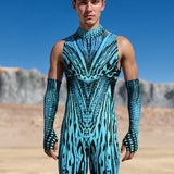 Blue Hypnotic Male Sleeveless Costume