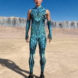 Blue Hypnotic Male Sleeveless Costume