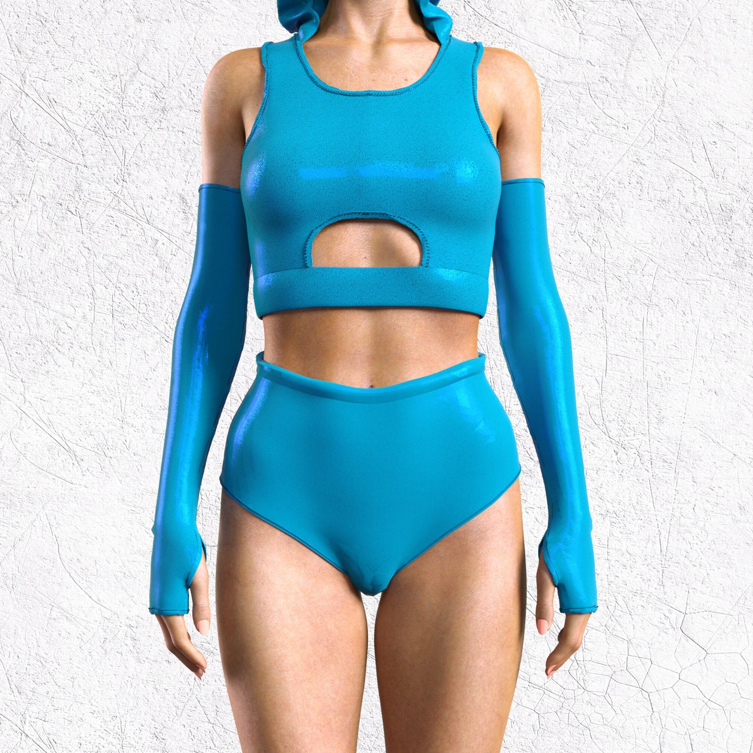 Luxe Sky Hooded Belt Top 6