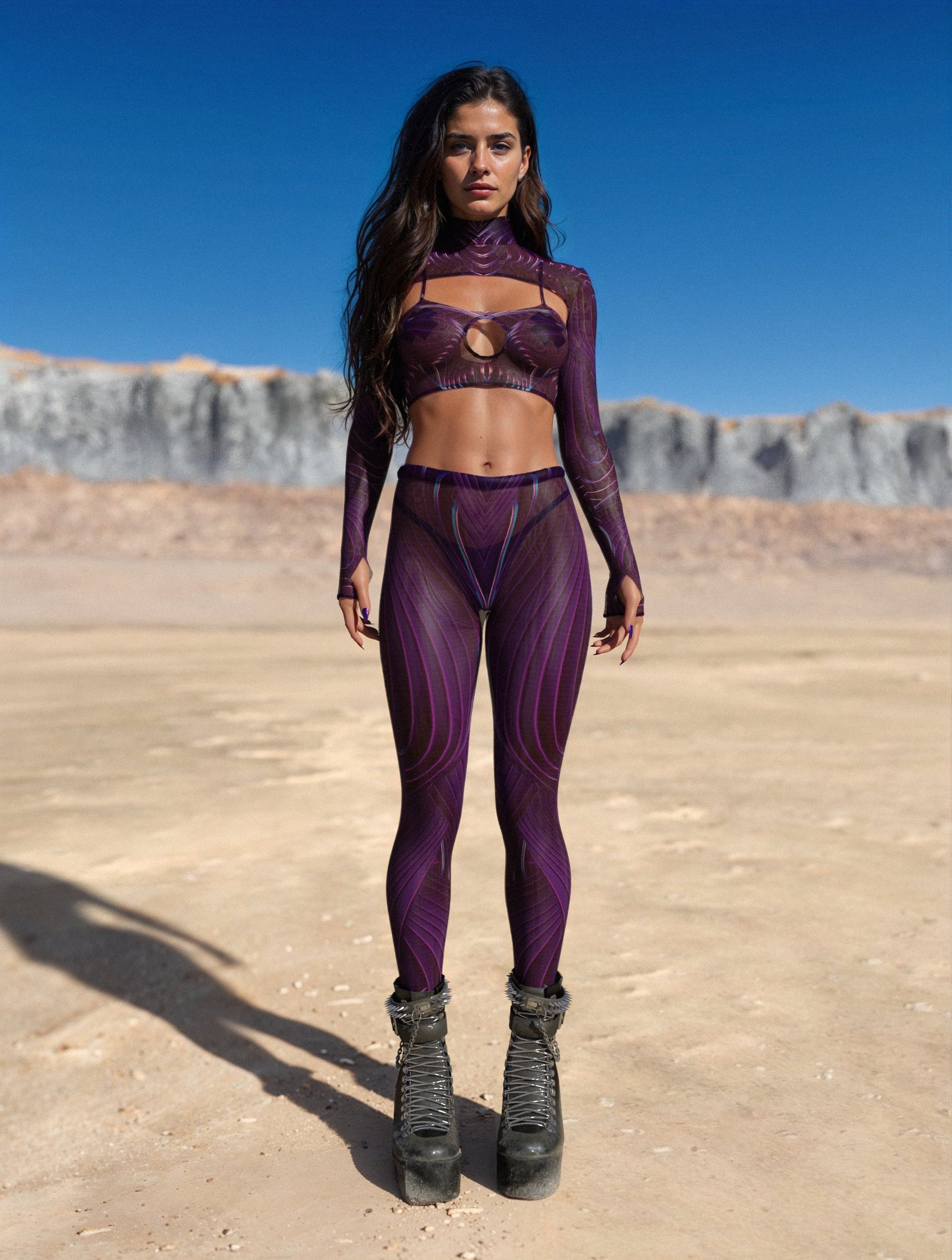 Candy Armor Mesh Cutout Shrug Top 2