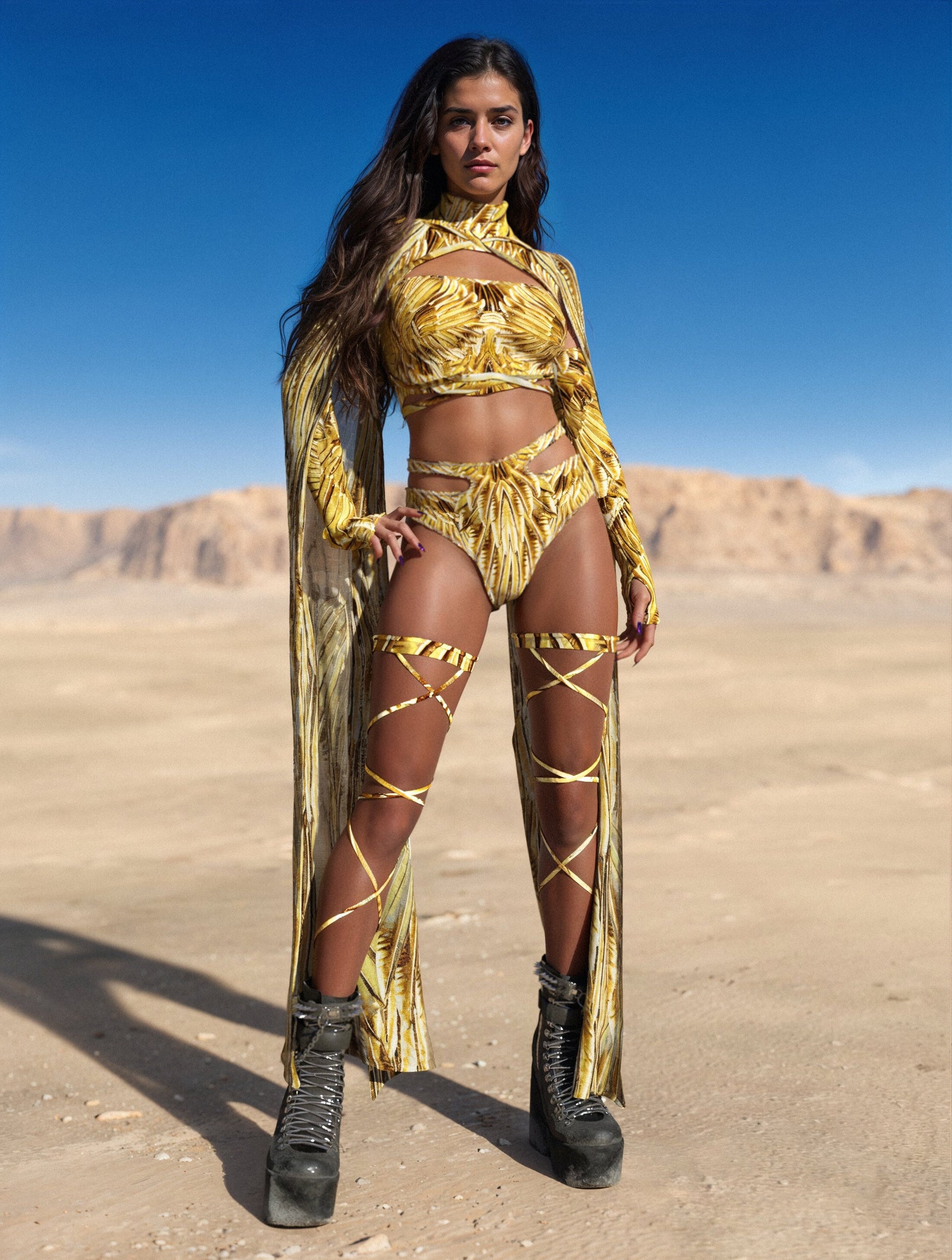 Gilded Paradise Cutout Rave Shorts 1