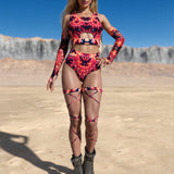 Enflamed Fractal Leg Wraps