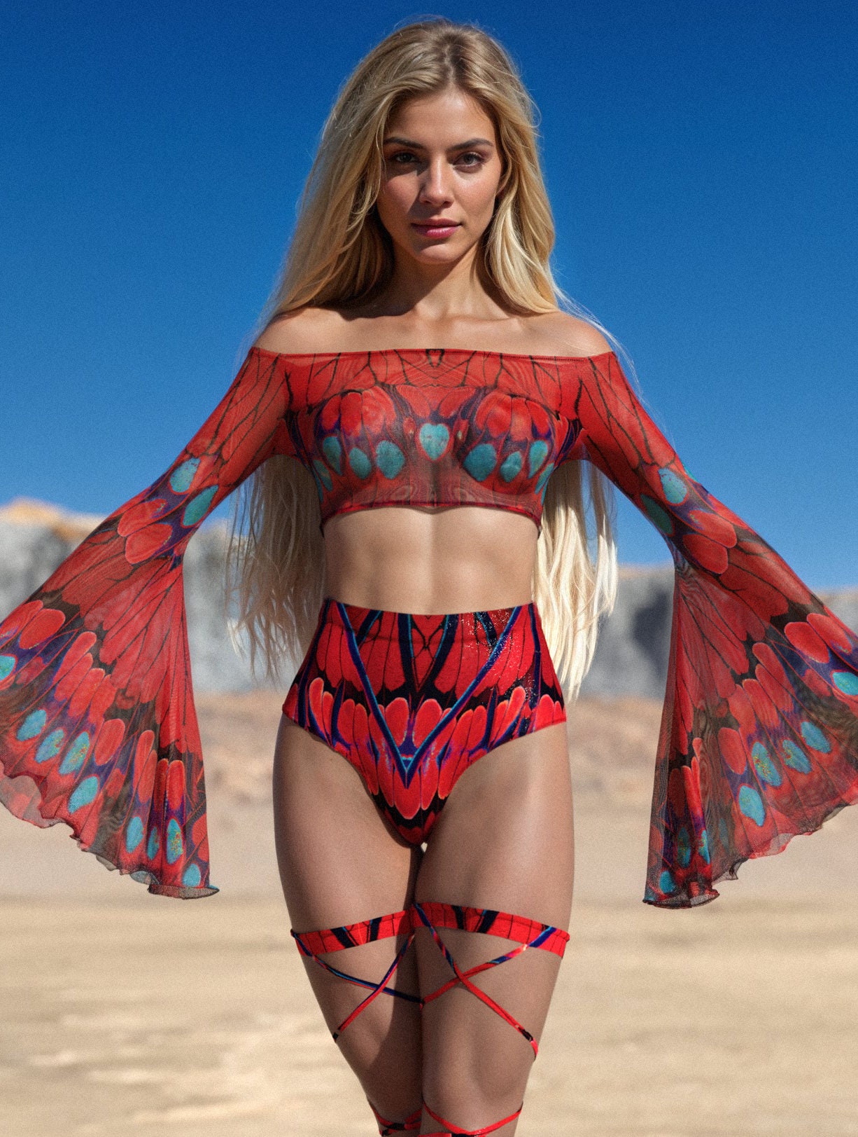 Carmine Mesh Off Shoulder Top 1