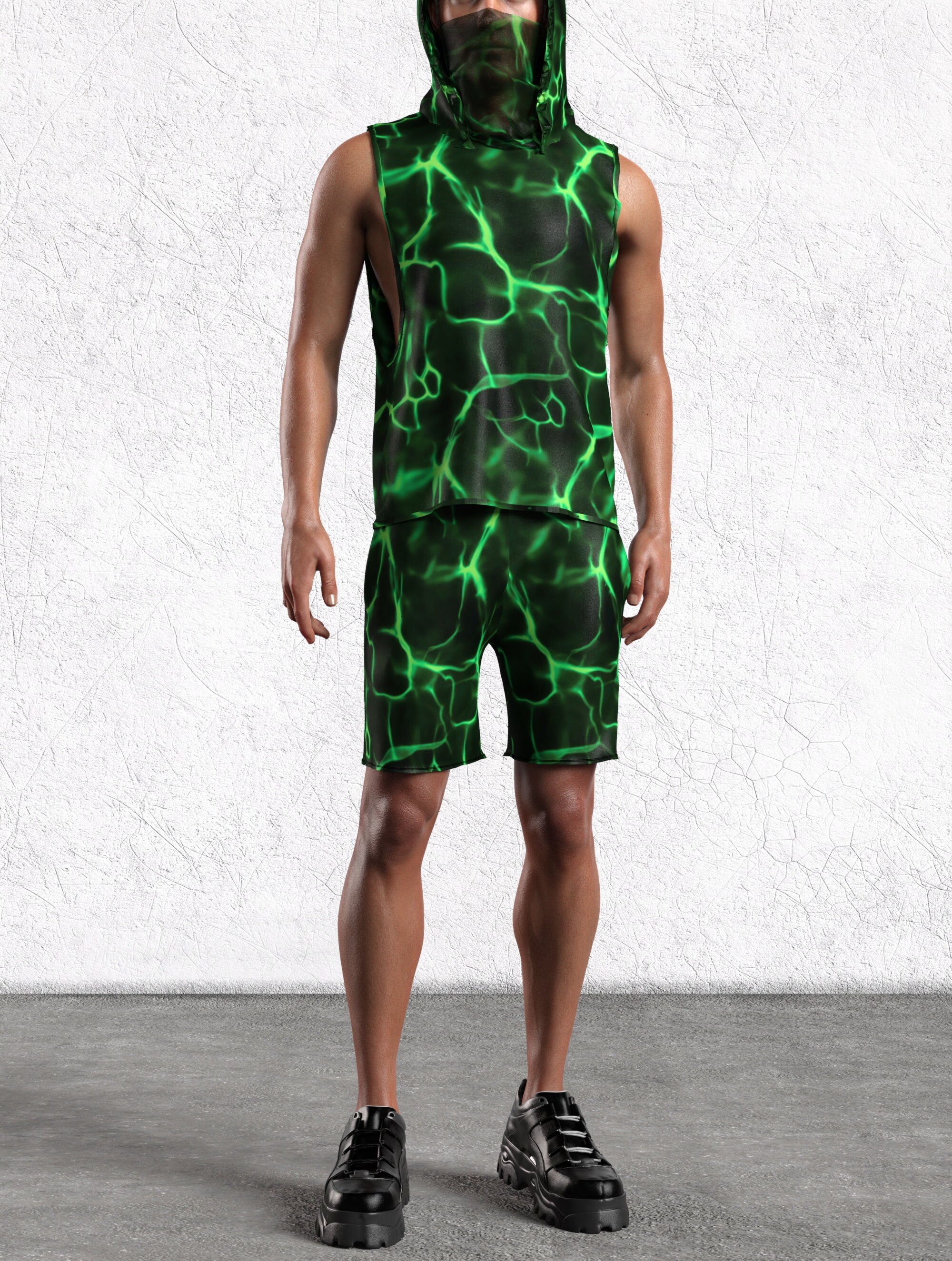 Dust Spectre Male Rave Shorts Lycra