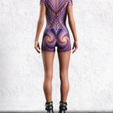 Psyverse Mesh Short Sleeve Romper