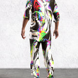 Rainbow Spill Male Rave Pants