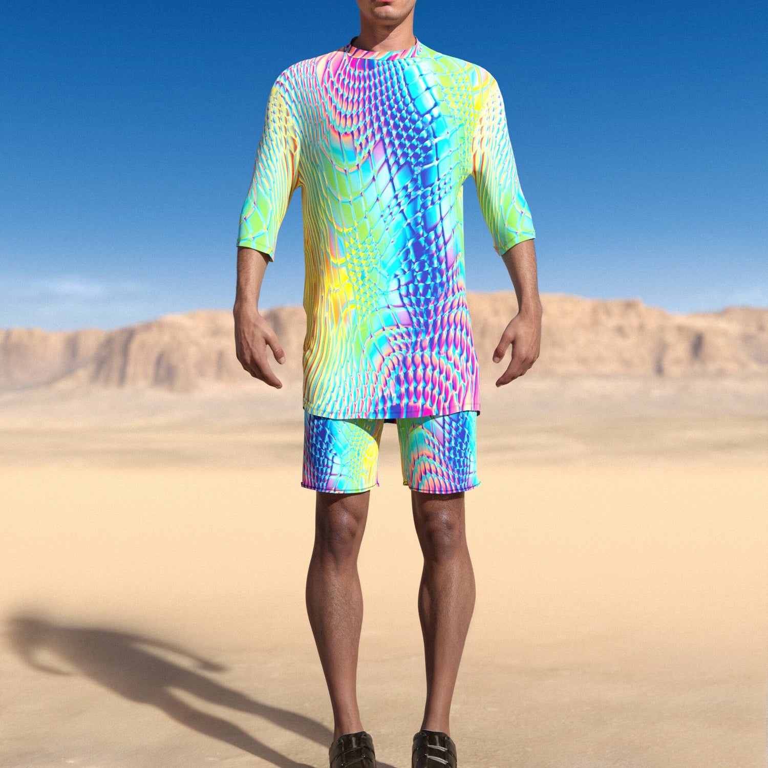 Rattleskin Male Rave Shorts Yellow