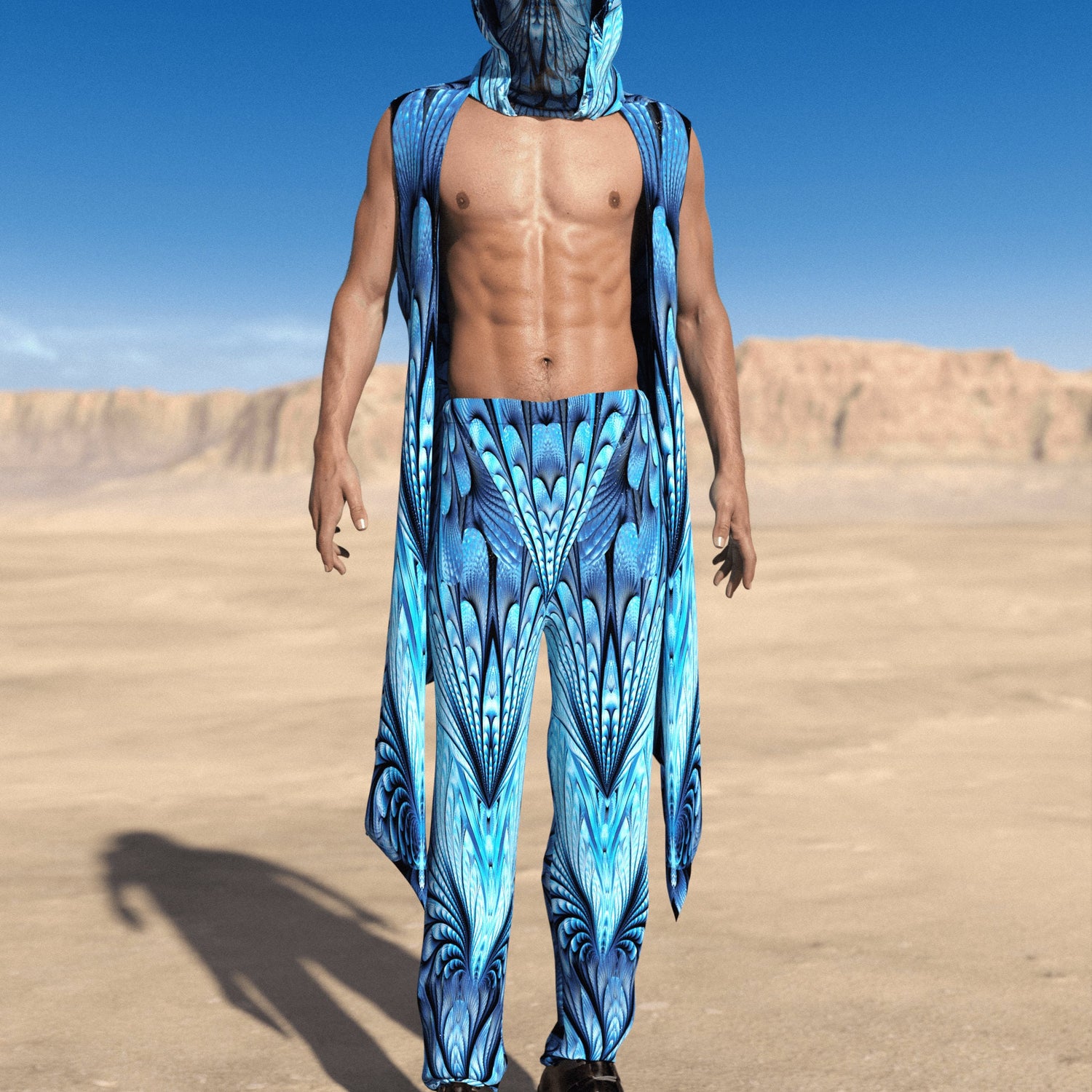Desert Spirit Male Rave Hood 7