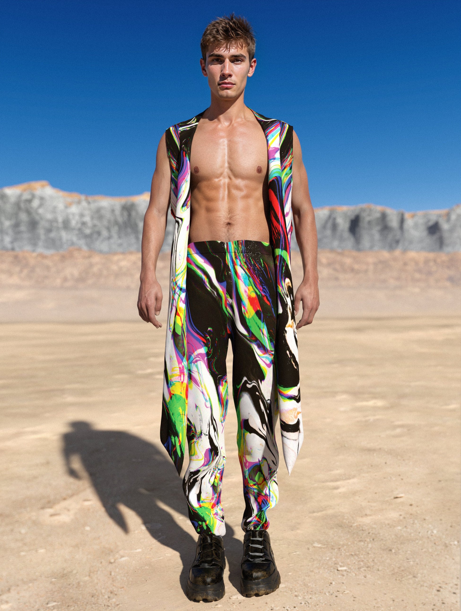 Rainbow Spill Male Vest Set 2