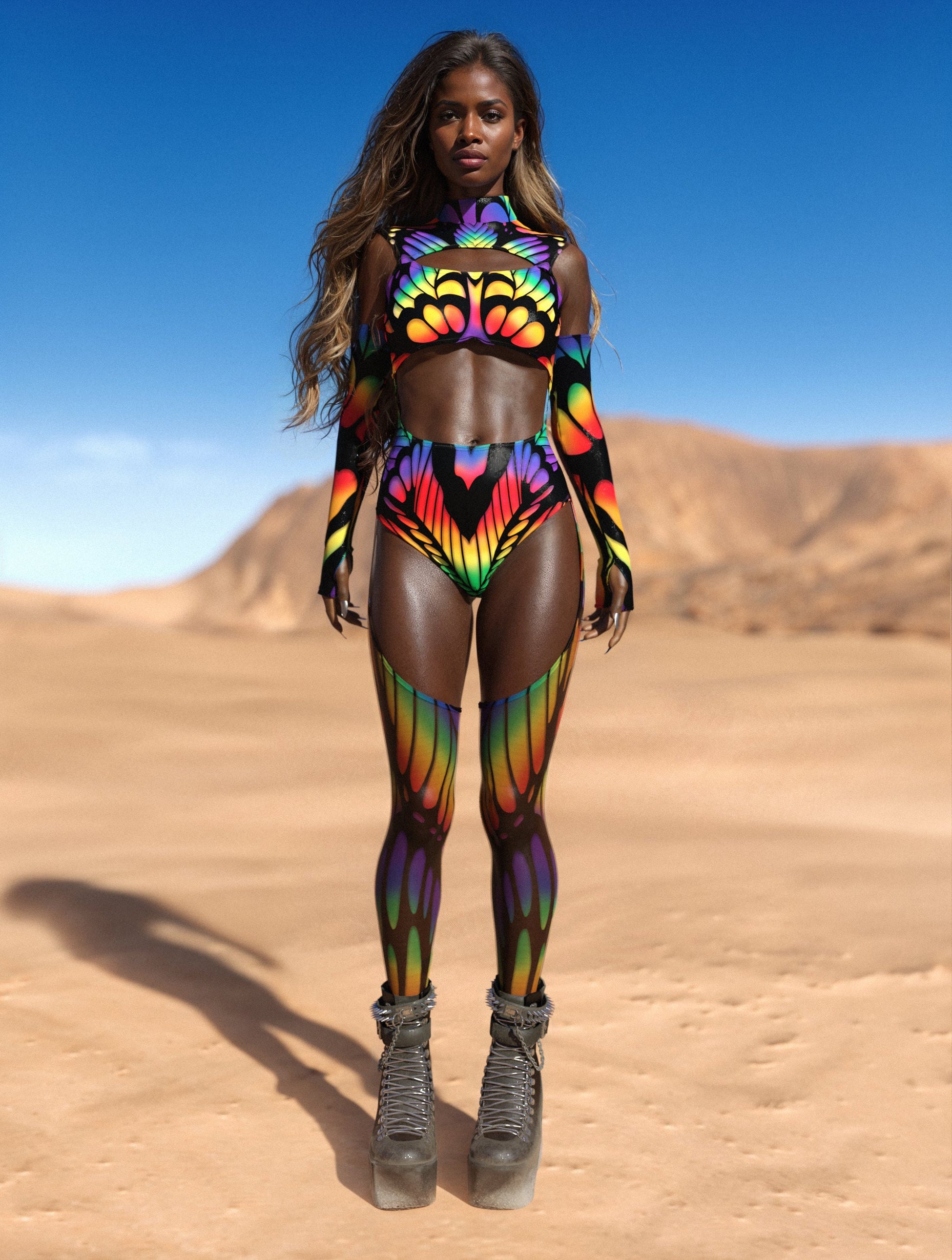 Rainbow Quiver Chaps Leotard 2