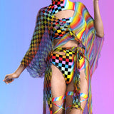 Checkered Past Rave Kimono Set