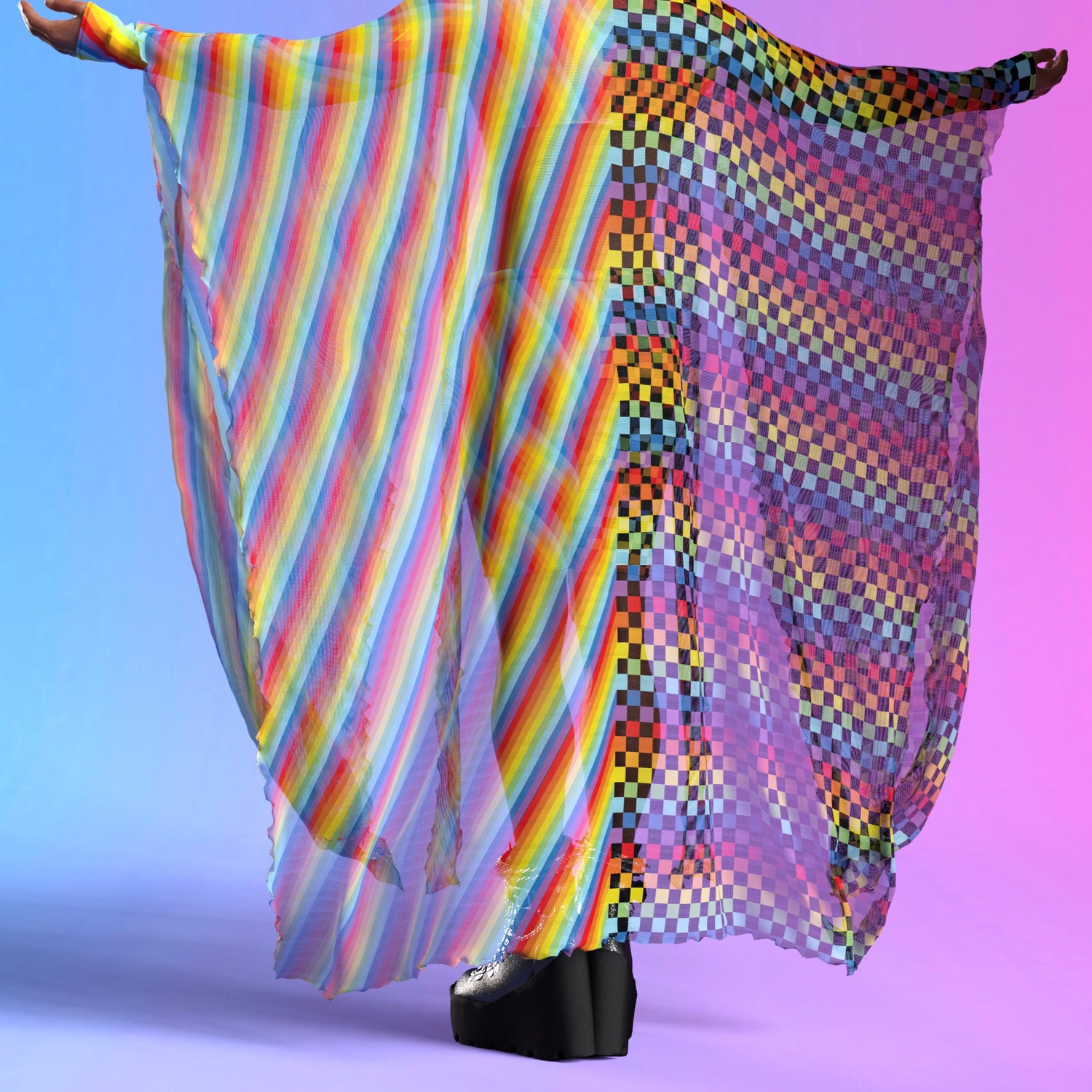 Men Checkered Past Male Crop Top