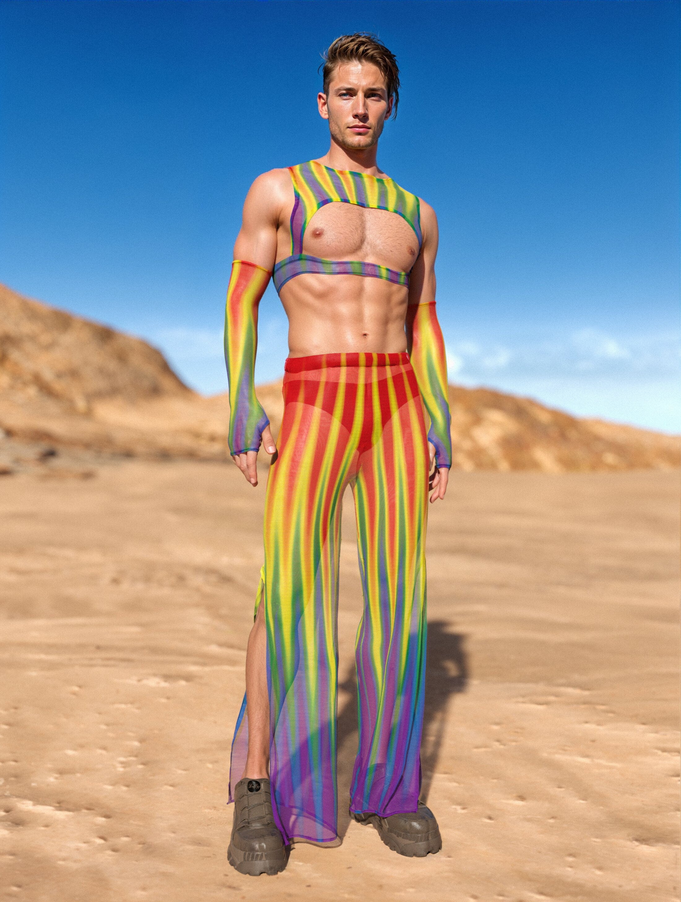 Infinitum Mesh Male Harness Top Festival, Club