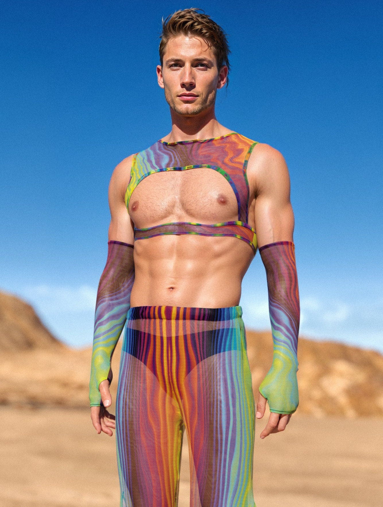 Natural Flow Mesh Male Harness Set 1