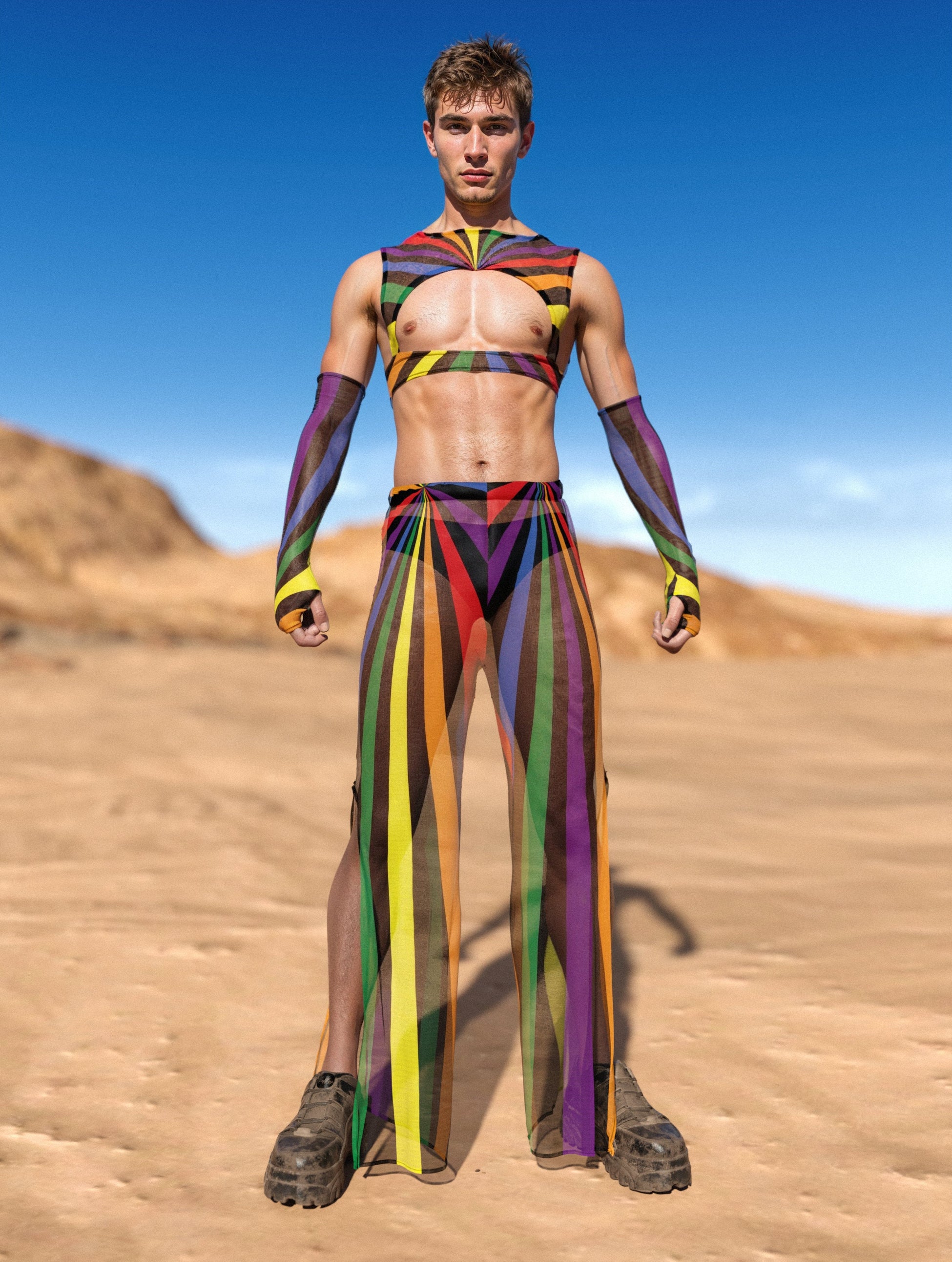 Rainbow Amira Mesh Male Harness Set 2