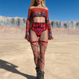 Carmine Cut HW Shorts