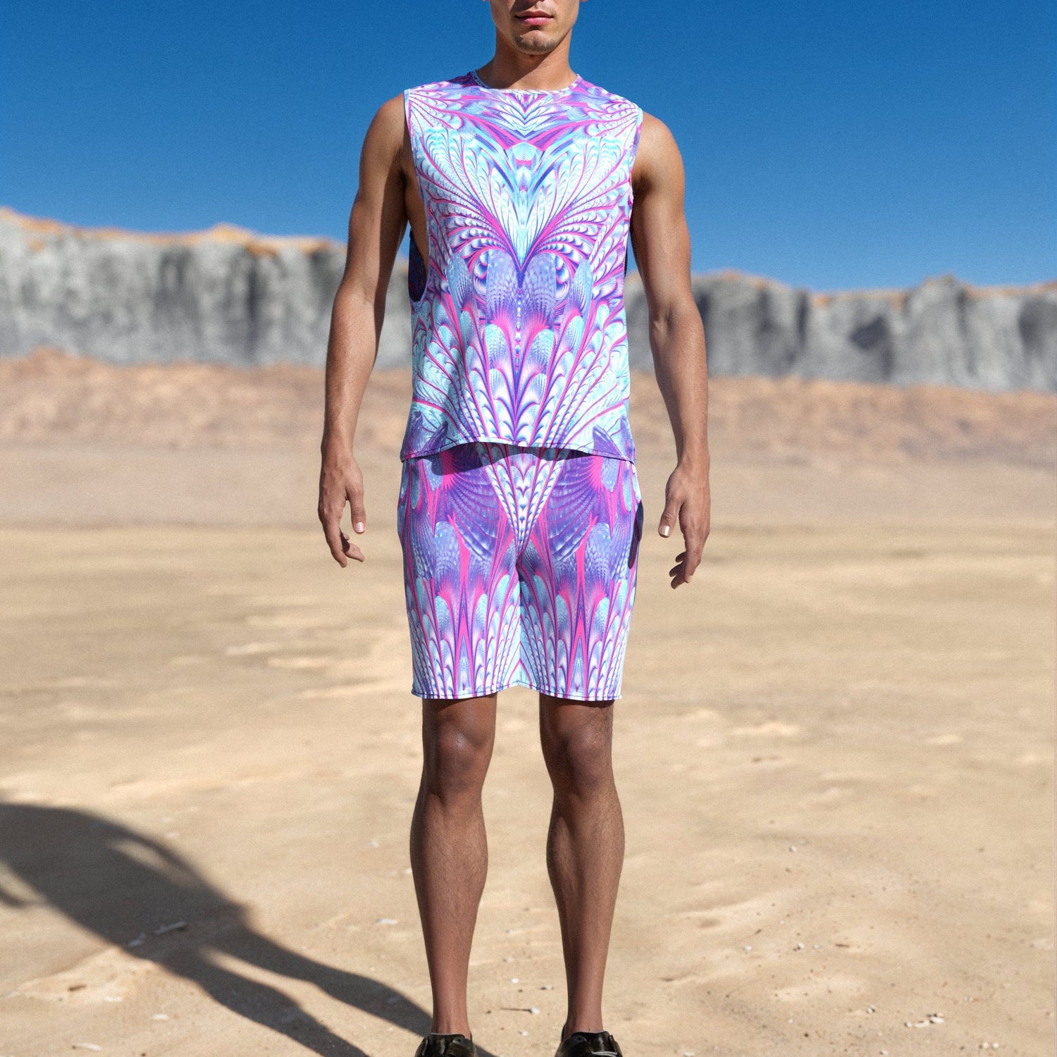 Desert Glow Male Muscle Top Pink