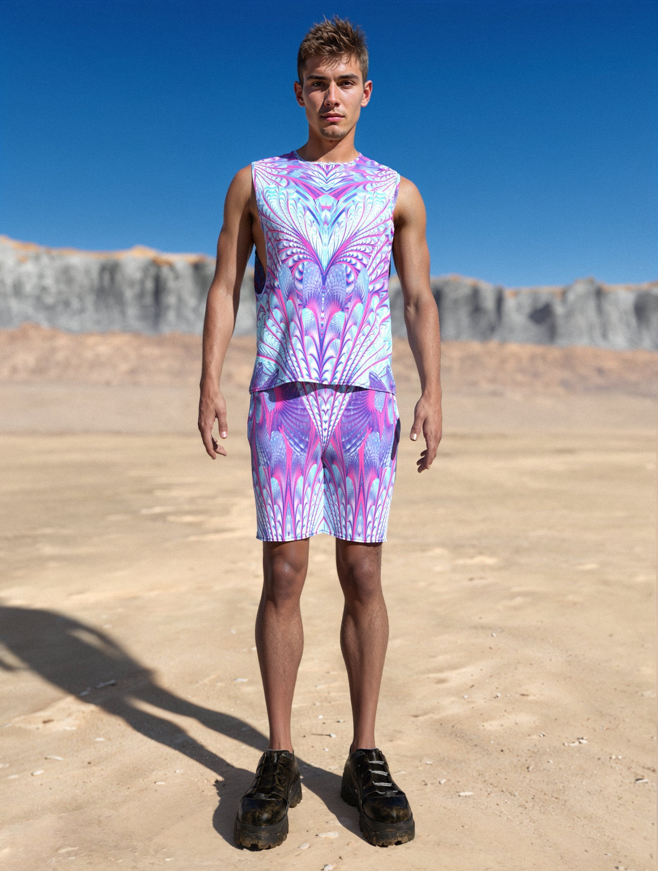 Desert Glow Male Muscle Top Pink